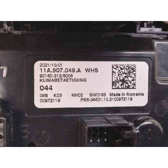 Recambio de consola central para volkswagen arteon (3h8) referencia OEM IAM 11A907049A CONTROL CLIMA ASIENTOS 3G8857100H