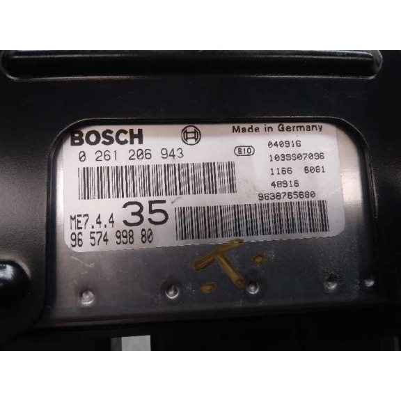 Recambio de centralita motor uce para peugeot 307 (s1) xs referencia OEM IAM 9657499880 0261206943 