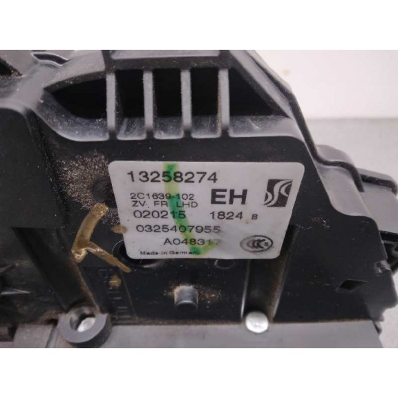 Recambio de cerradura puerta delantera derecha para opel meriva b selective referencia OEM IAM 13258274 6 PINES 