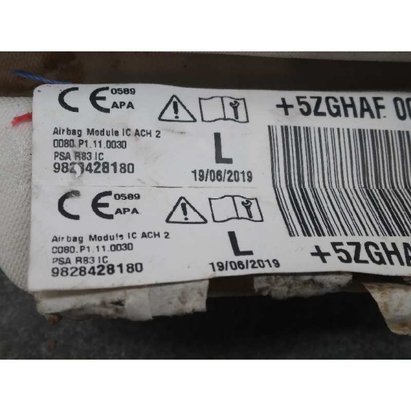 Recambio de airbag cortina delantero izquierdo para peugeot 508 allure referencia OEM IAM 9828428180  