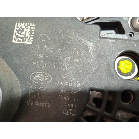 Recambio de alternador para jaguar xe portfolio awd referencia OEM IAM GX7310300CE 0125812068 180A 6 CANALES