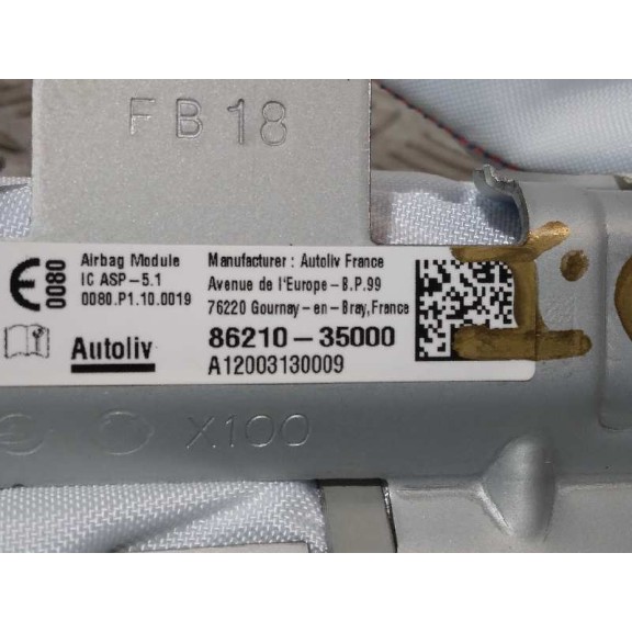 Recambio de airbag cortina delantero izquierdo para ssangyong tivoli referencia OEM IAM 8621035000  