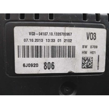 Recambio de cuadro instrumentos para seat ibiza sc (6j1) reference referencia OEM IAM 6J0920806  
