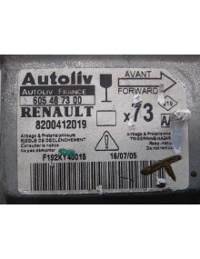 Recambio de centralita airbag para renault vel satis (bj0) 2.2 dci turbodiesel referencia OEM IAM 8200412019   2
