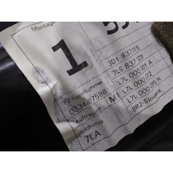 Recambio de elevalunas delantero izquierdo para volkswagen touareg (7la) tdi r5 referencia OEM IAM 7L6837729  