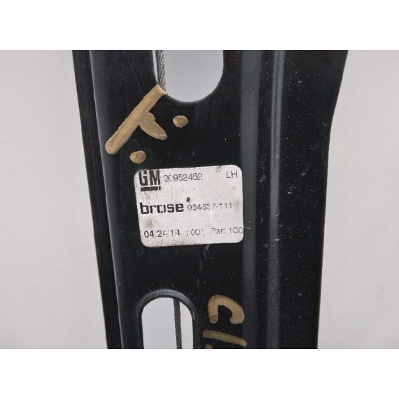 Recambio de elevalunas delantero izquierdo para opel insignia berlina excellence referencia OEM IAM 20952452 7 PINES 20951581