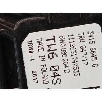 Recambio de kit airbag para audi a4 b9 (8w2, 8wc) 2.0 tdi referencia OEM IAM 8W1857001K 8W0880204D 8W0880201AL