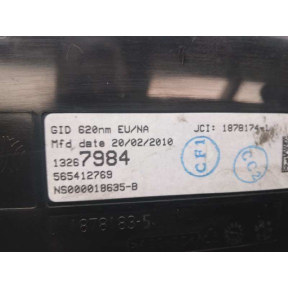 Recambio de display para opel astra j lim. 1.6 16v cat referencia OEM IAM 13267984  