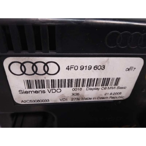 Recambio de pantalla multifuncion para audi a6 berlina (4f2) 2.7 tdi referencia OEM IAM 4F0919603  