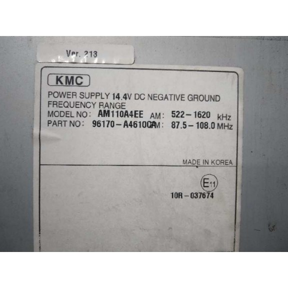 Recambio de sistema audio / radio cd para kia carens ( ) 1.7 crdi cat referencia OEM IAM 96170A46100  