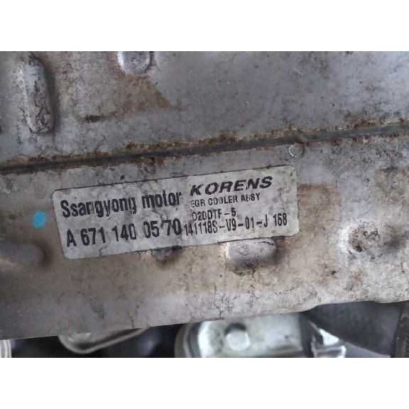 Recambio de enfriador egr para ssangyong korando 2.0 td cat referencia OEM IAM A6711400570 671660 