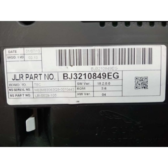 Recambio de cuadro instrumentos para land rover evoque dynamic referencia OEM IAM BJ3210849EG  