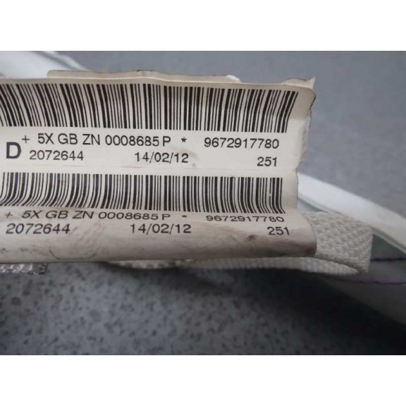 Recambio de airbag cortina delantero derecho para peugeot 208 allure referencia OEM IAM 9672917780  