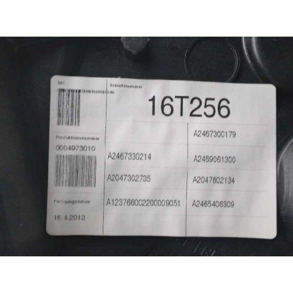Recambio de elevalunas trasero izquierdo para mercedes-benz clase b (w246) b 180 cdi be (246.200) referencia OEM IAM A2467300179