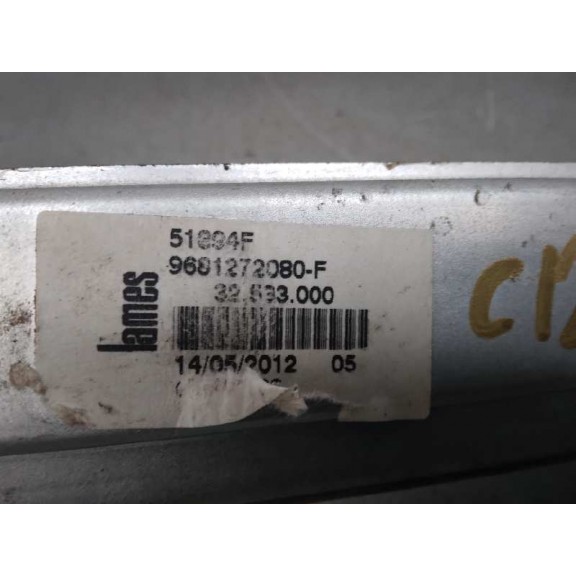 Recambio de elevalunas trasero derecho para citroën c3 picasso collection referencia OEM IAM 9681272080  MANUAL