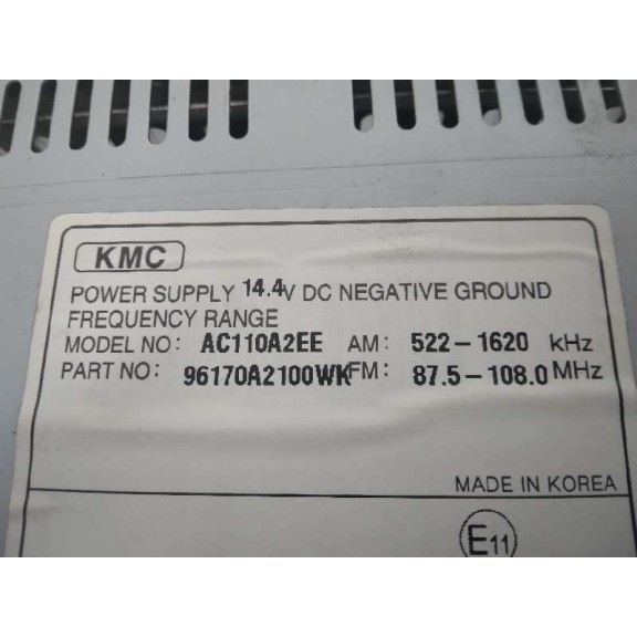 Recambio de sistema audio / radio cd para kia pro_cee´d ( ) drive referencia OEM IAM 96170A2100WK AC110A2EE 