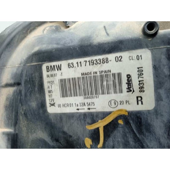 Recambio de faro derecho para bmw serie 1 berlina (e81/e87) 120d referencia OEM IAM 63117193388  
