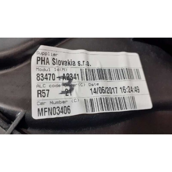 Recambio de elevalunas trasero izquierdo para kia cee´d concept referencia OEM IAM 83470A2341  