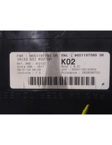 Recambio de centralita bsi para peugeot 307 (s1) xr clim referencia OEM IAM 9651197780   2