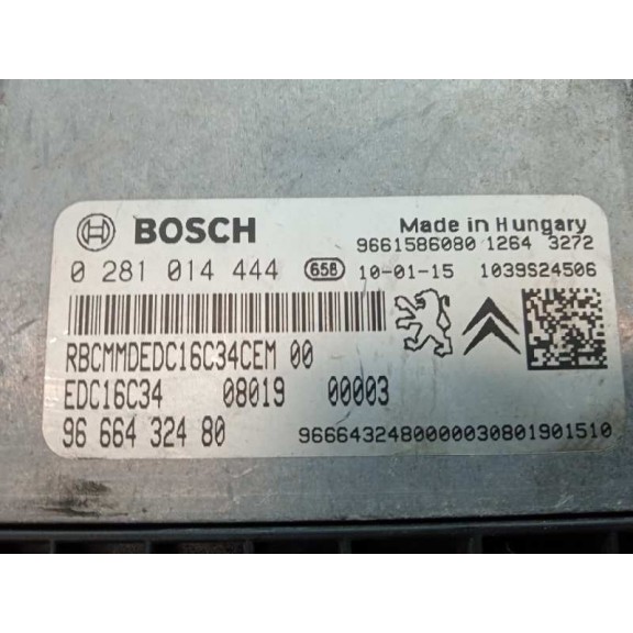 Recambio de centralita motor uce para peugeot bipper básico referencia OEM IAM 9666432480 0281014444 