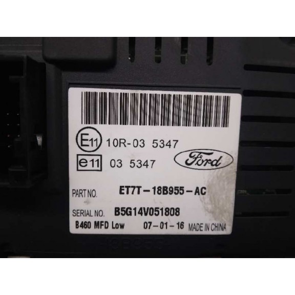 Recambio de pantalla multifuncion para ford fiesta (ccn) black edition referencia OEM IAM ET7T18B955AC DISPLAY 
