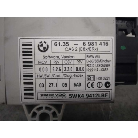 Recambio de modulo electronico para bmw serie 3 berlina (e90) 320i referencia OEM IAM 61356981416 6981416 