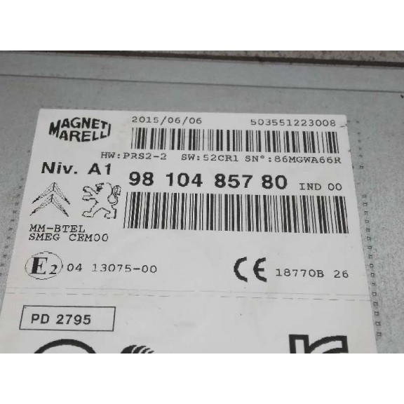 Recambio de sistema navegacion gps para citroën c4 picasso referencia OEM IAM 9812720580 CON CONMUTADOR 