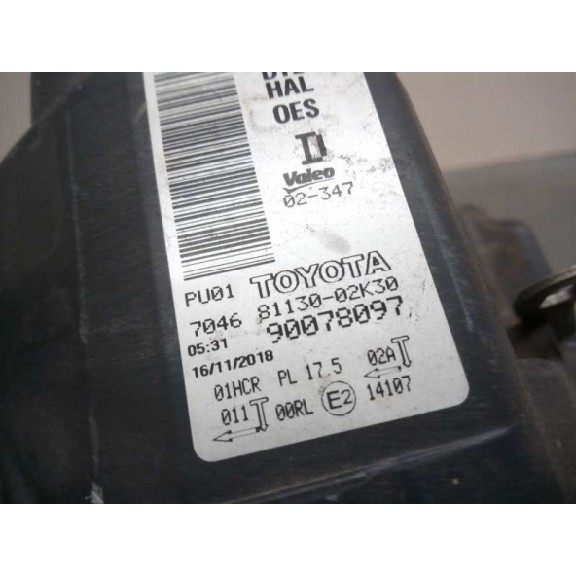 Recambio de faro derecho para toyota auris touring sports (e18) hybrid business referencia OEM IAM 8113002K30 SOPORTES ROTOS 900