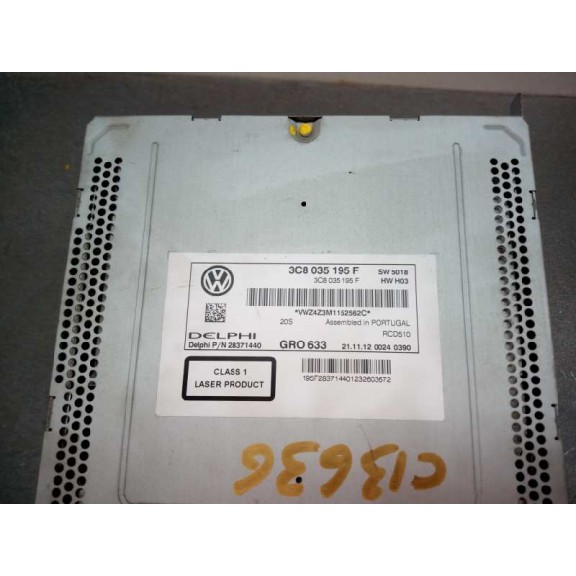 Recambio de sistema audio / radio cd para volkswagen passat lim. (362) advance bluemotion referencia OEM IAM 3C8035195F  