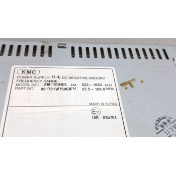 Recambio de sistema audio / radio cd para kia rio 1.2 cat referencia OEM IAM 961701w750ca  