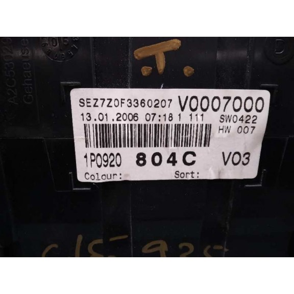 Recambio de cuadro instrumentos para seat leon (1p1) reference referencia OEM IAM 1P0920804C  