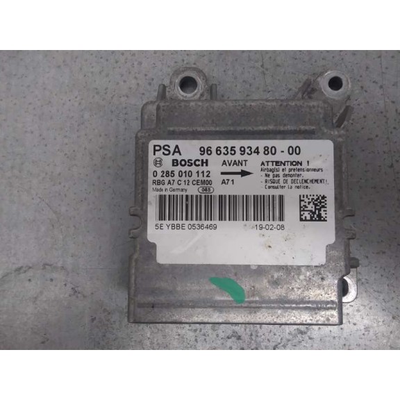 Recambio de centralita airbag para peugeot 207 premium referencia OEM IAM 9663593480 0285010112 