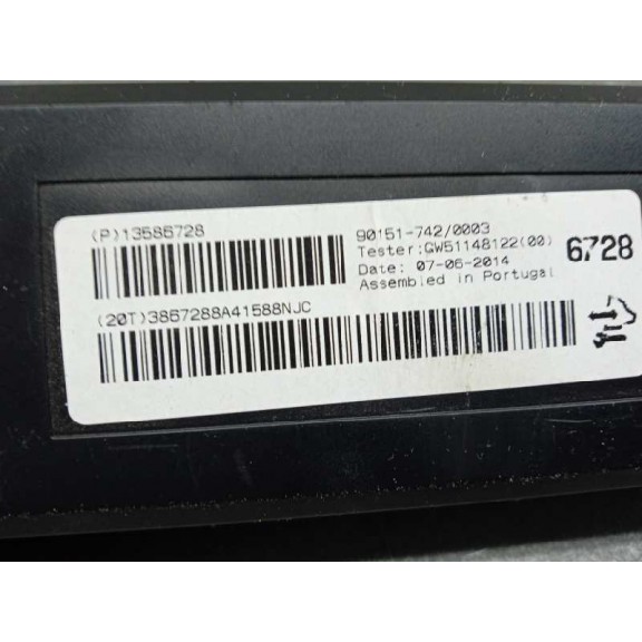 Recambio de centralita aire acondicionado para opel astra j lim. selective referencia OEM IAM 13586728  