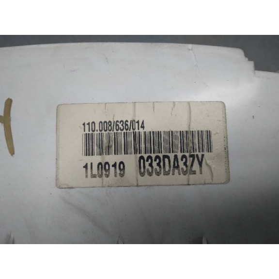 Recambio de cuadro instrumentos para seat toledo (1l) se referencia OEM IAM 1L0919033DA3ZY  