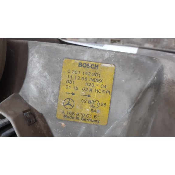 Recambio de faro izquierdo para mercedes-benz clase a (w168) 170 cdi (168.008) referencia OEM IAM A1688200161 0301152201 