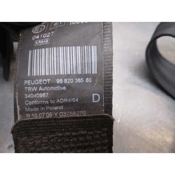 Recambio de cinturon seguridad delantero derecho para peugeot 3008 confort referencia OEM IAM 9682036580  