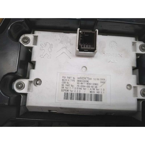 Recambio de cuadro instrumentos para peugeot 3008 confort referencia OEM IAM 9666276380  