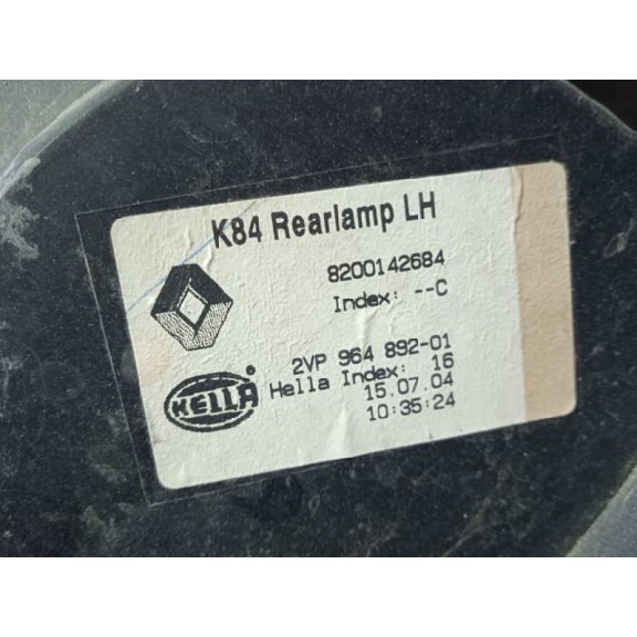 Recambio de piloto trasero izquierdo para renault megane ii familiar authentique referencia OEM IAM 8200142684  