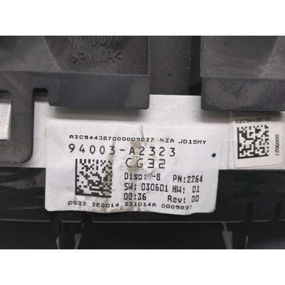 Recambio de cuadro instrumentos para kia cee´d 1.4 crdi cat referencia OEM IAM 94003A2323  