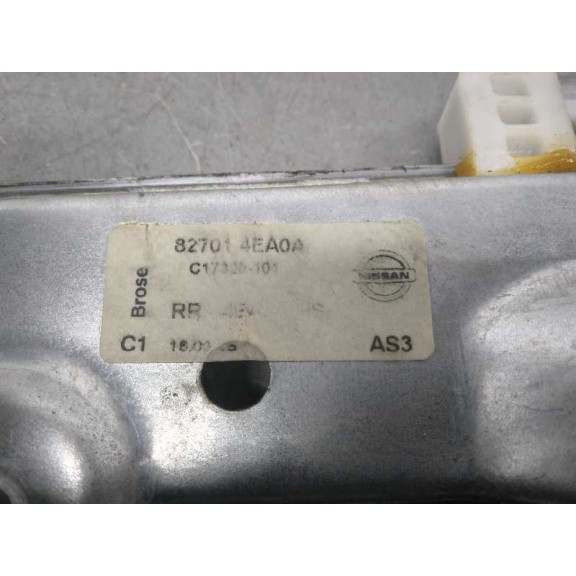 Recambio de elevalunas trasero izquierdo para nissan qashqai (j11) tekna premium referencia OEM IAM 827014E40A ELÉCTRICO 2 PINES