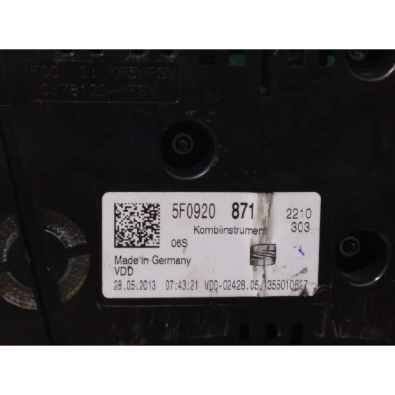 Recambio de cuadro instrumentos para seat leon (5f1) style referencia OEM IAM 5F0920871  