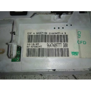 Recambio de display para peugeot 206 berlina x-line clim referencia OEM IAM 9647409777  