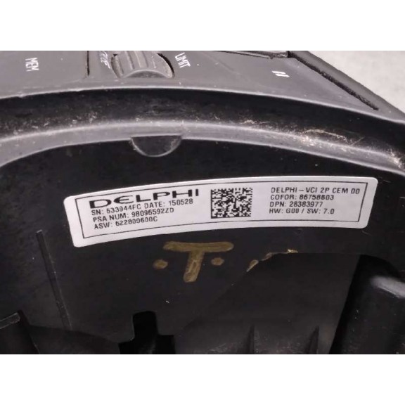 Recambio de volante para citroën c4 picasso feel referencia OEM IAM 9809659220 DESGASTADO 