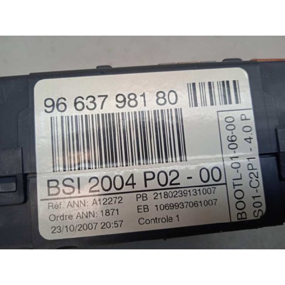 Recambio de centralita bsi para peugeot 308 confort referencia OEM IAM 9663798180  