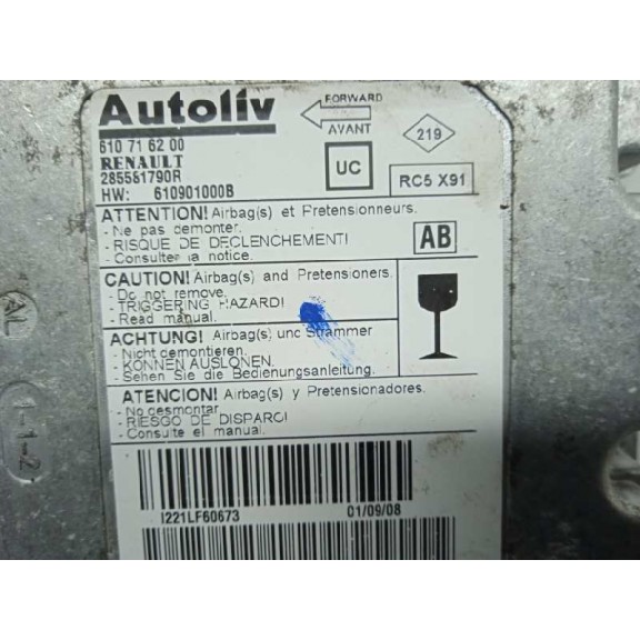 Recambio de kit airbag para renault laguna coupe gt referencia OEM IAM 285581790R  