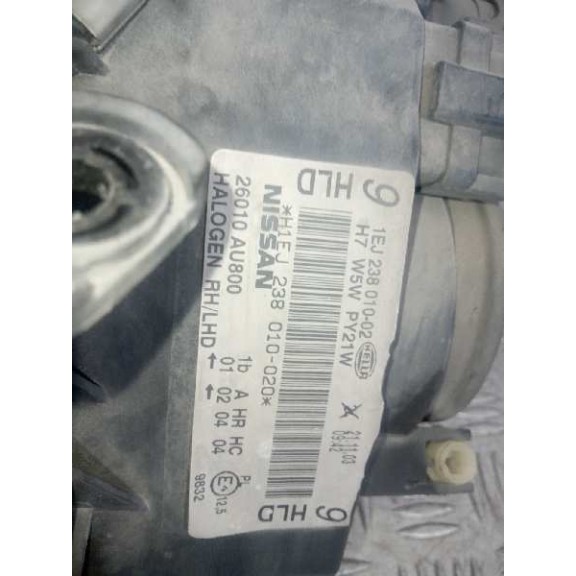 Recambio de faro derecho para nissan primera berlina (p12) acenta referencia OEM IAM 26010AU800 H7W5WPY21W 1EJ23801002