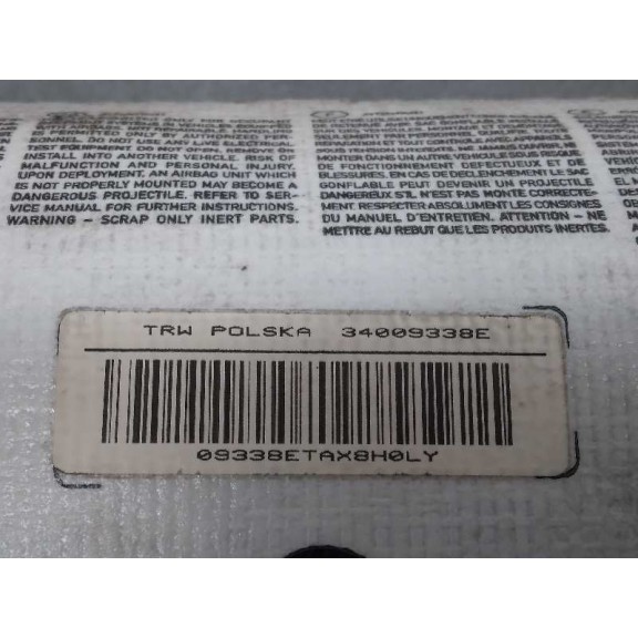 Recambio de airbag delantero derecho para bmw serie 3 berlina (e90) 320d referencia OEM IAM 34009374F  