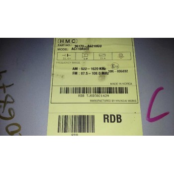 Recambio de sistema audio / radio cd para hyundai i30 (gd) style referencia OEM IAM AC110A6EE  