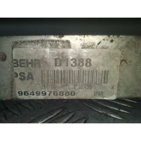 Recambio de intercooler para peugeot 607 (s2) básico referencia OEM IAM 9649976880  