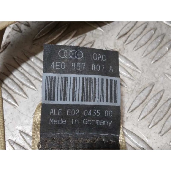 Recambio de cinturon seguridad trasero central para audi a8 (4e2) 3.7 quattro referencia OEM IAM 4E0857807A 601782900 
